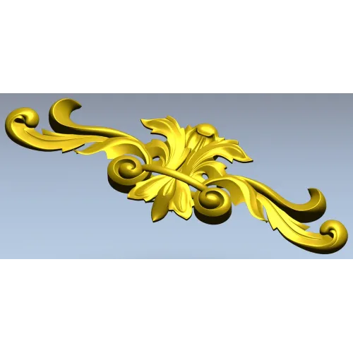 Ornamental Acanthus Applique STL for CNC