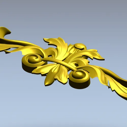 Ornamental Acanthus Applique STL for CNC