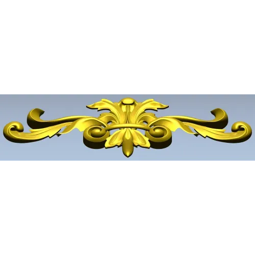 Ornamental Acanthus Applique STL for CNC