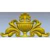 Classical Acanthus Urn Cartouche - STL 3D Model for CNC