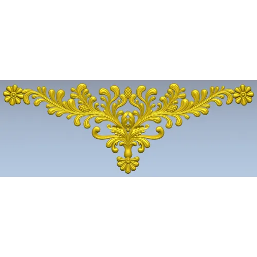 Regal Acanthus Corner - 3D STL model for CNC carving
