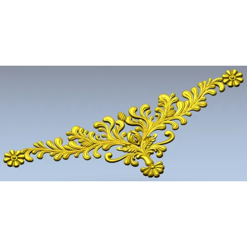 Regal Acanthus Corner - 3D STL model for CNC carving
