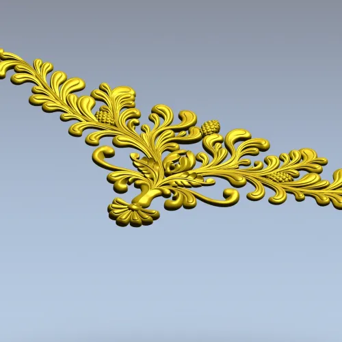 Regal Acanthus Corner - 3D STL model for CNC carving