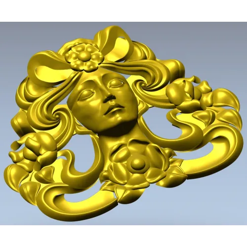 Ар-нуво флоральная маска - 3D модель STL для ЧПУ