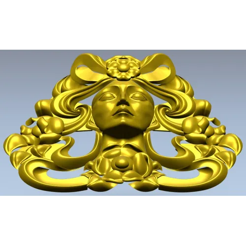 Ар-нуво флоральная маска - 3D модель STL для ЧПУ