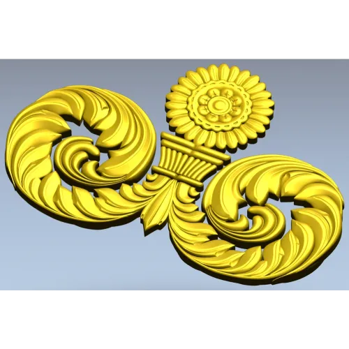 Декоративный картуш "Солнечный акант" - 3D модель STL для ЧПУ