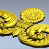 Декоративный картуш "Солнечный акант" - 3D модель STL для ЧПУ
