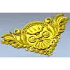 Угловой картуш "Лист и Ракушка" - 3D модель STL для ЧПУ