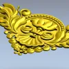 Угловой картуш "Лист и Ракушка" - 3D модель STL для ЧПУ