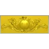 Regal Medallion Floral Cartouche - STL 3D model for CNC milling