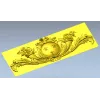 Regal Medallion Floral Cartouche - STL 3D model for CNC milling