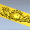 Regal Medallion Floral Cartouche - STL 3D model for CNC milling