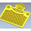 Декоративная панель-картуш в формате STL для ЧПУ - рельефная мебельная накладка