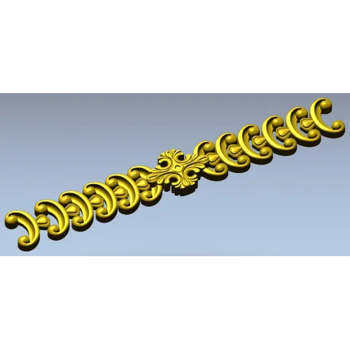 Baroque C-Scroll Border - STL 3D model for CNC