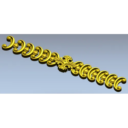 Baroque C-Scroll Border - STL 3D model for CNC