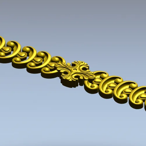 Baroque C-Scroll Border - STL 3D model for CNC