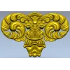 Ornate Acanthus Scroll STL for CNC Milling - High-Relief Decorative Applique