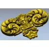 Ornate Acanthus Scroll STL for CNC Milling - High-Relief Decorative Applique