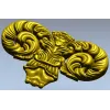 Ornate Acanthus Scroll STL for CNC Milling - High-Relief Decorative Applique