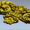 Ornate Acanthus Scroll STL for CNC Milling - High-Relief Decorative Applique