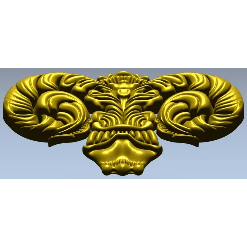 Ornate Acanthus Scroll STL for CNC Milling - High-Relief Decorative Applique