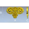 Ornate Acanthus Scroll STL for CNC Milling - High-Relief Decorative Applique