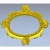 Ornate Oval Cartouche STL - Decorative Frame 3D Model for CNC