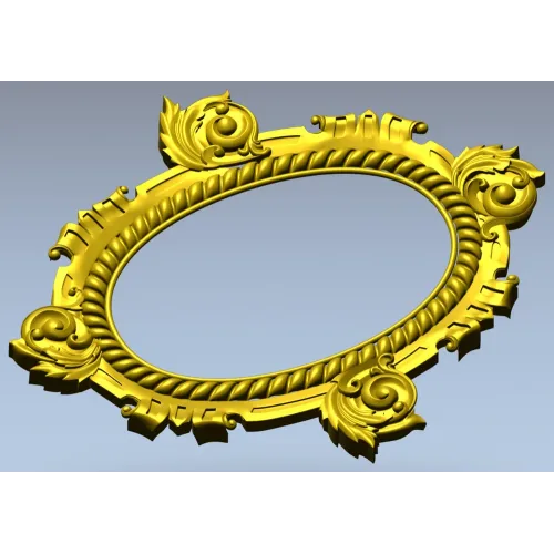 Ornate Oval Cartouche STL - Decorative Frame 3D Model for CNC