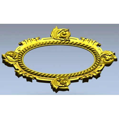 Ornate Oval Cartouche STL - Decorative Frame 3D Model for CNC
