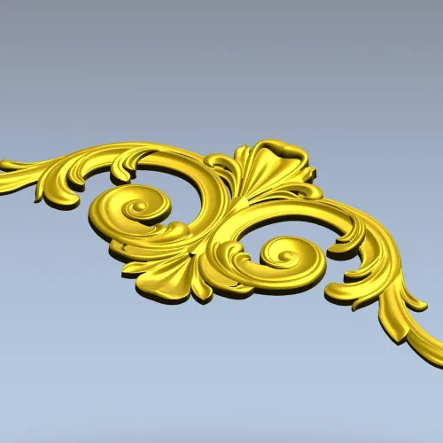 Акантовый картуш для ЧПУ - декоративная STL модель