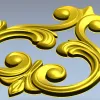 Барочный картуш с угловыми накладками - 3D модель в формате STL для ЧПУ