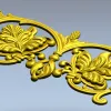 Акантовая накладка - декоративный картуш в формате STL для ЧПУ