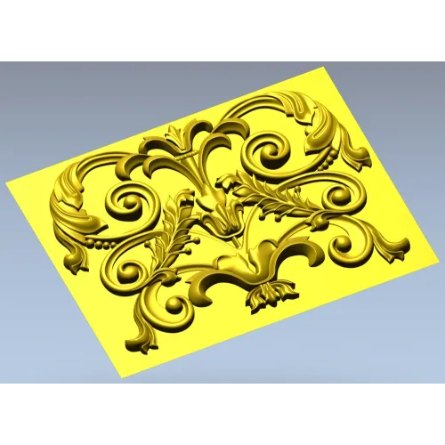 Декоративная панель в стиле рококо - 3D модель STL для ЧПУ