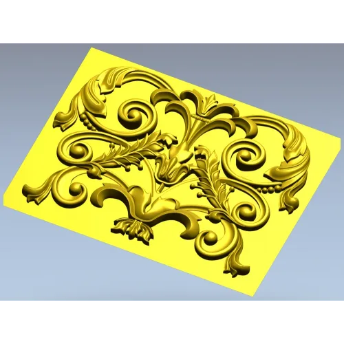 Декоративная панель в стиле рококо - 3D модель STL для ЧПУ