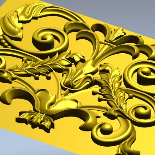 Декоративная панель в стиле рококо - 3D модель STL для ЧПУ