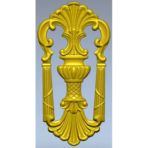 Regal shell cartouche - detailed STL 3D model for CNC