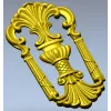 Regal shell cartouche - detailed STL 3D model for CNC