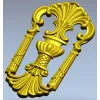 Regal shell cartouche - detailed STL 3D model for CNC