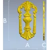 Regal shell cartouche - detailed STL 3D model for CNC