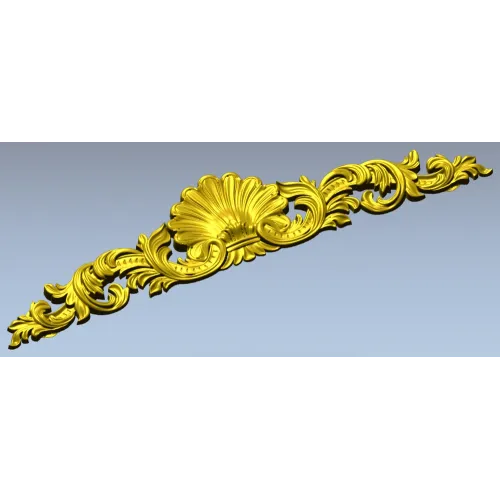 Декоративный картуш с раковиной - 3D модель STL для ЧПУ