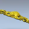 Декоративный картуш с раковиной - 3D модель STL для ЧПУ