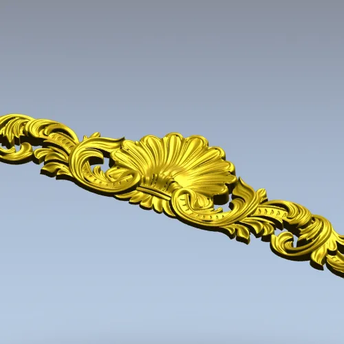 Декоративный картуш с раковиной - 3D модель STL для ЧПУ