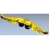 Winged Acanthus Cartouche - STL 3D model for CNC