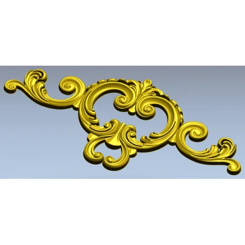 Рокайльный картуш для фрезерной резьбы - STL модель