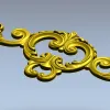 Рокайльный картуш для фрезерной резьбы - STL модель