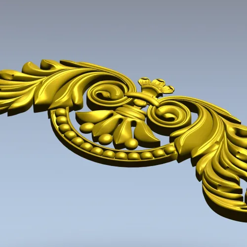 Барочный картуш для ЧПУ - 3D модель STL декоративной накладки