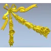 Бантик с цветочными гирляндами - 3D модель STL для ЧПУ