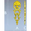Вертикальный картуш "Ракушка и кисть" - 3D модель STL для ЧПУ
