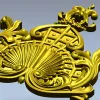 Раковинный вензель - декоративная stl модель для ЧПУ