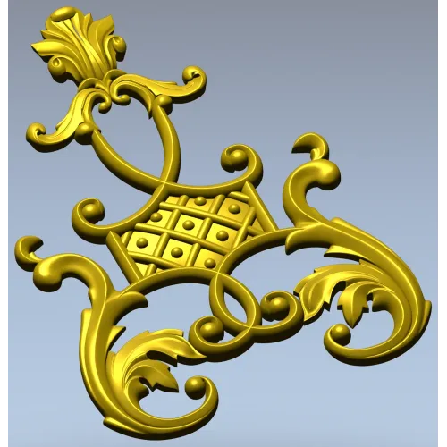 Ornate Vertical Cartouche STL for CNC